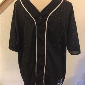 90’s Black Adidas men’s Mesh Baseball Jersey sz Xl